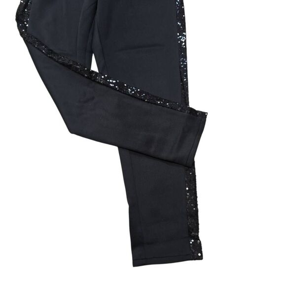 Venus Sequin Detail Tuxedo Jumpsuit Women's Medium Black Sleeveless Cocktail - Picture 3 of 8